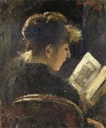 Lovis Corinth Girl Reading Sweden oil painting artist
